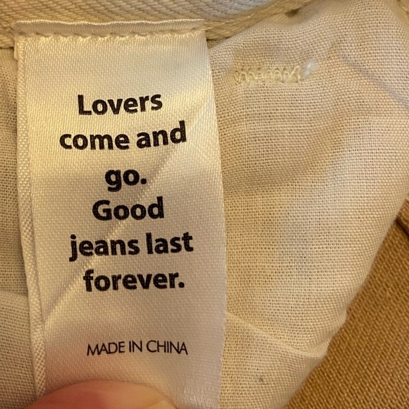 PacSun Women's Color Block Straight Leg Jeans High Rise - Beige and Tan 24 Waist - Picture 9 of 14